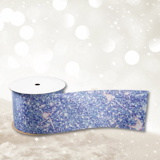 Lazo De Raso Patrón de cinta de invierno de copo de nieve (Snowflake Winter Ribbon for Christmas Gifts)