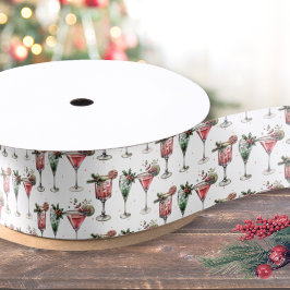 Lazo De Raso Patrón de cóctel navideño adorable