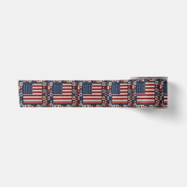 Lazo De Raso Patrón de colcha de la bandera americana