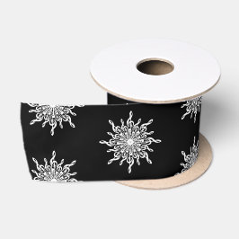 Lazo De Raso Patrón de copo de nieve para la limpieza de árbole