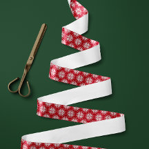 Patrón de copos de nieve nórdicos rojos y blancos