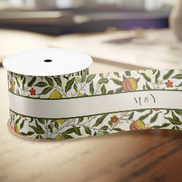 Lazo De Raso Patrón de frutos de limón granado William Morris