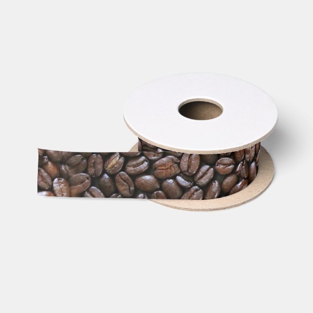 LAZO DE RASO PATRON DE GRANOS DE CAFÉ (Carrete)