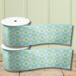 Lazo De Raso Patrón de Hourglass y Flores Retro