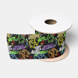 Lazo De Raso Patrón de juego de grafiti neón