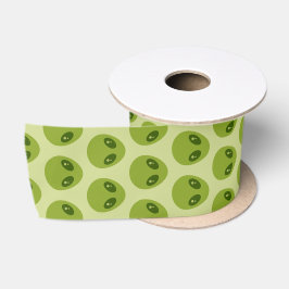 Lazo De Raso Patrón de las cabezas de Alien Verde Cuaderno