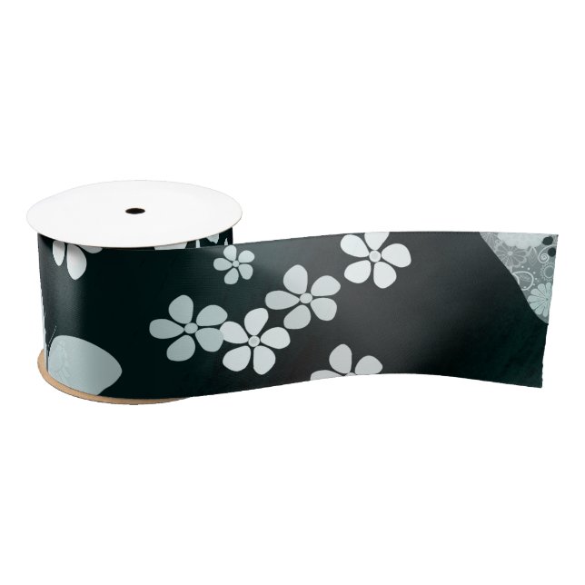 Lazo De Raso Patrón de mariposa 14 (Carrete)