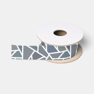 Lazo De Raso Patrón de mosaico azul-gris