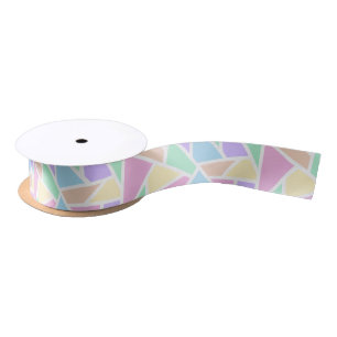 Lazo De Raso Patrón de mosaico del arcoiris pastel