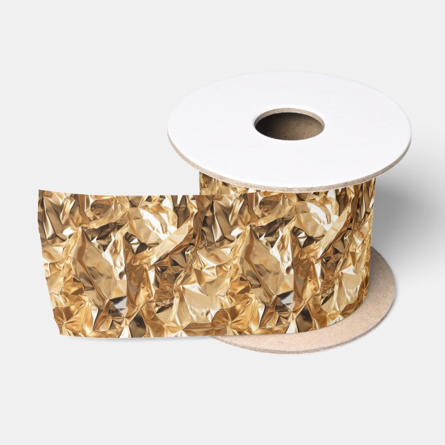 Lazo De Raso Patrón de papel de aluminio arrugado (Carrete)