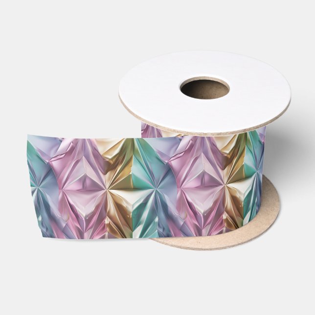 Lazo De Raso Patrón de papel de aluminio arrugado (Carrete)