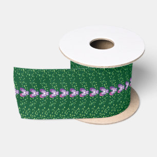 Lazo De Raso Patrón de papel pintado floral verde vintage con v