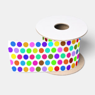 Lazo De Raso Patrón de puntos de polka coloreado + tu trasero. 