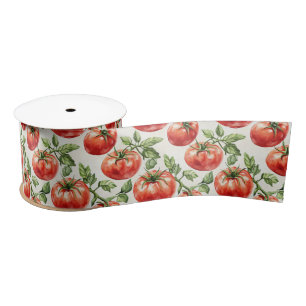 Lazo De Raso Patrón de tomate acuarela