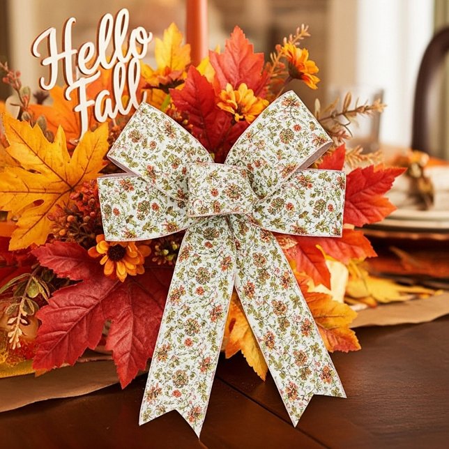 Lazo De Raso Patrón floral de otoño elegante (Subido por el creador)
