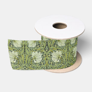 Lazo De Raso Patrón floral vintage de William Morris Pimpernel