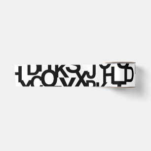 Lazo De Raso Patrón moderno, abstracto y desordenado con letras