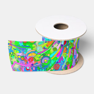 Lazo De Raso Patrón Pintado A Mano Y Digitalmente Artículo 18