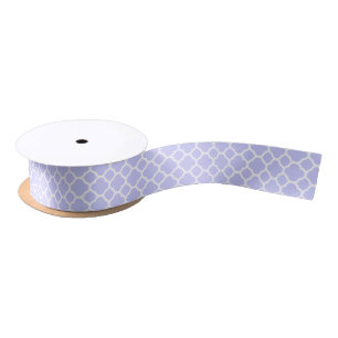 Lazo De Raso Patrón Quatrefoil azul suave de luz