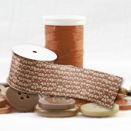 Lazo De Raso Patrón sin foco de oso marrón