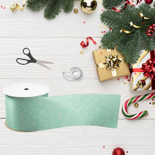 Lazo De Raso Patrón Sleigh de Navidades de Doodle Verde Mint