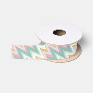 Lazo De Raso Patrón tribal chevron ikat femenino colorido chic