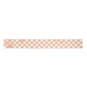 Lazo De Raso Peach Fuzz Cherry Gingham Pattern