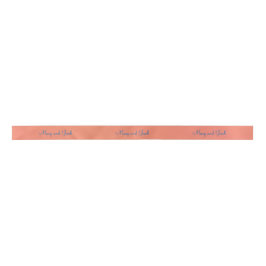 Lazo De Raso Peach Monogram Pastel