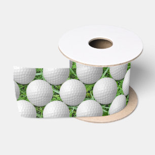 Lazo De Raso Pelotas de Golf Blancas Sobre Césped