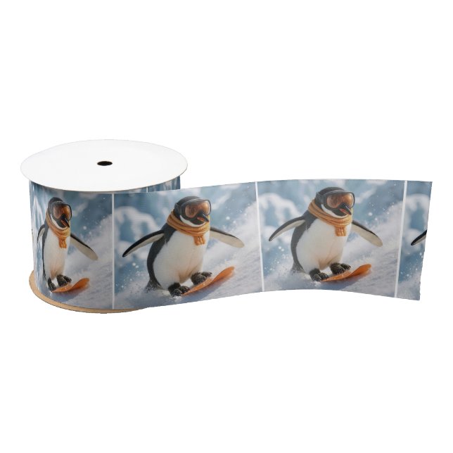 Lazo De Raso Penguin Snowboarding Downhill (Carrete)