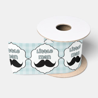 Lazo De Raso Pequeño bigote hermoso del hombre de Baby Shower