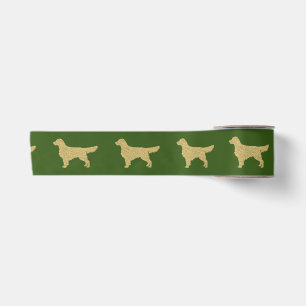 Lazo De Raso Perro de aguas retriever dorado con purpurina
