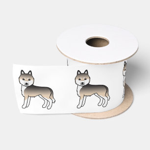 Lazo De Raso Perro De Dibujos Animados Lindo Husky Siberiano Sa