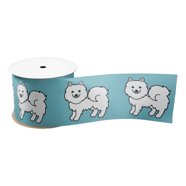 Lazo De Raso Perro de dibujos animados Samoyedo (Carrete)