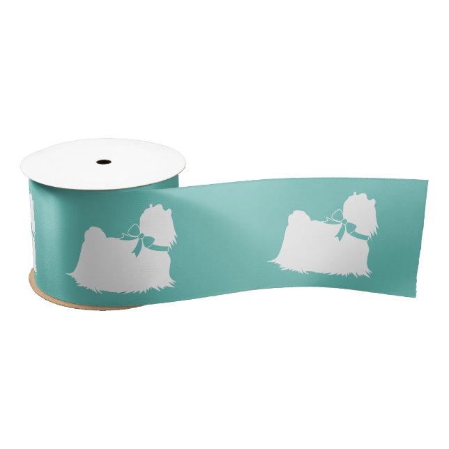 Lazo De Raso Perro maltés con pelo largo (Carrete)