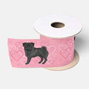 Lazo De Raso Perro Pug Negro De Dibujos Animados Fregona Y Cora