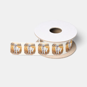 Lazo De Raso Perro Retriever Dorado Blanco