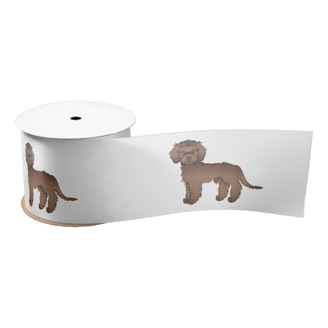 Lazo De Raso Perros de dibujos animados toídos de goldendoodle  (Carrete)