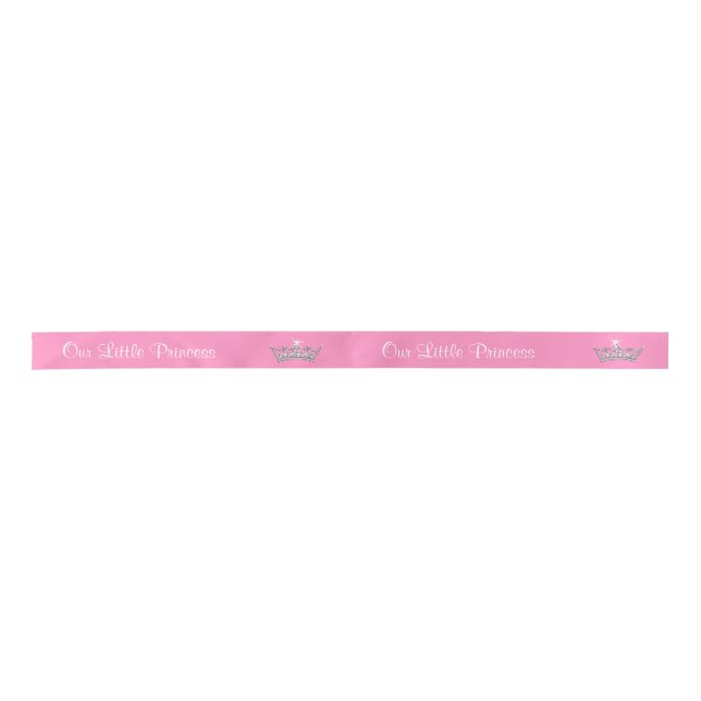 Lazo De Raso Personalizable nuestra pequeña princesa Ribbon (Anverso)