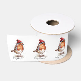 Lazo De Raso personalizable Red Robin de navidades