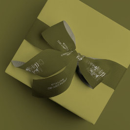 Lazo De Raso Personalizable verde navideño moderno de doble mor