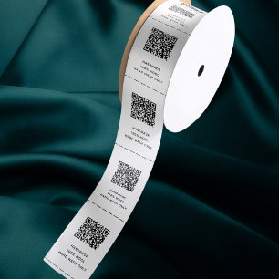 Lazo De Raso Personalizado de código QR Etiquetas de cuidado de