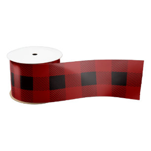 Lazo De Raso Personalizado de patrón de Navidades rojos colocad