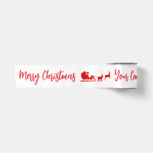 Lazo De Raso Personalizado Merry Christmas Satin Ribbon
