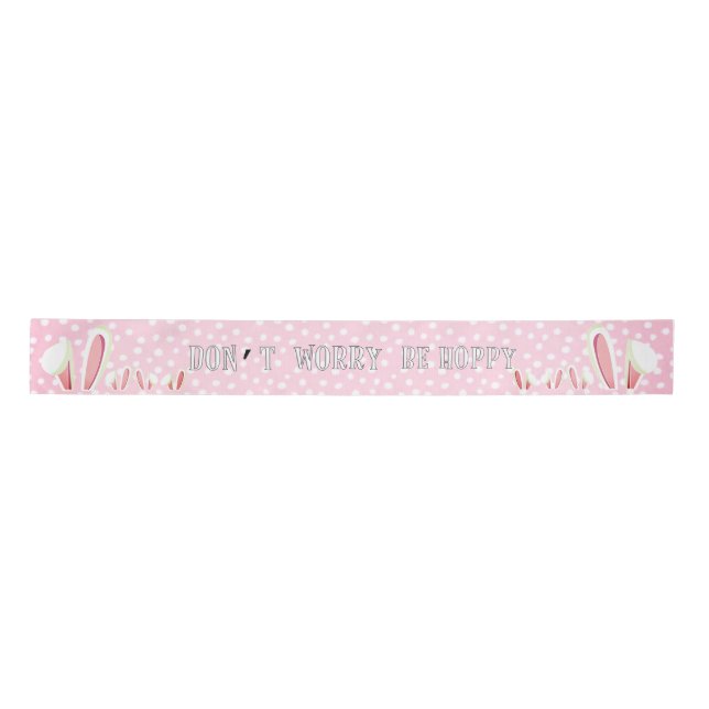 Lazo De Raso Personalizado NO TE PREOCUPES SER HOPPY Bunny Oars (Anverso)