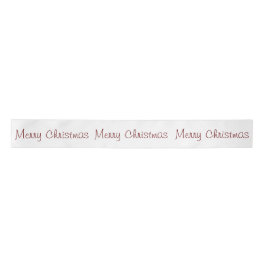 Lazo De Raso Personalizado rojo blanco Feliz Navidad