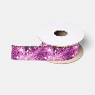 Lazo De Raso Piedra preciosa Amethyst curativa