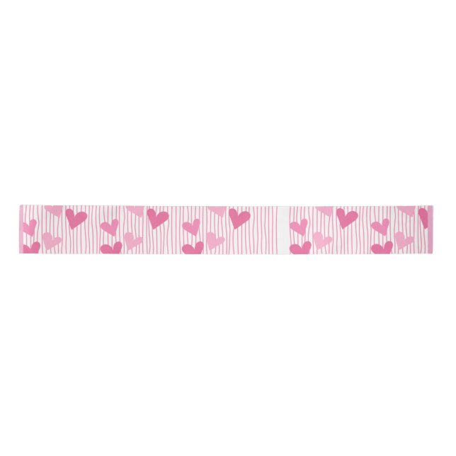 Lazo De Raso Pink Hearts (Anverso)