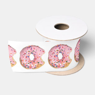 Lazo De Raso Pink Icing Donut on White