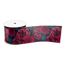 Lazo De Raso Pink, red and bi-color roses with blue leaves on b